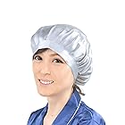 [AZU] ナイトキャップ シルク シルク100% 日本国内検品済 シルクキャップ 紐付き サイズ調整可能 ないときゃっぷ ロングヘア ショートヘア ヘアキャップ 就寝 美容 ツヤ髪 キレイ 産後 TVで話題 (シルバー)