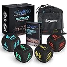 Sayano - エクササイズダイス x 4個/フィットネスダイス（自宅＆アウトドアフィットネス/筋トレ用） + バッグ + 説明書