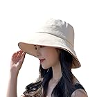 [FREESE] レディースハット ファッション帽子 UVカット 日焼け対策 折りたたみ 綿 バケットハット オールシーズン (エレガンスベージュ)