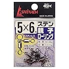 イシナダ釣工業(Ishinada) ステン親子ローリングサルカン 小袋 黒 5×6 S-175