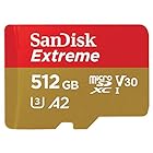 SanDisk microSDXC UHS-I カード 512GB Extreme 超高速タイプ（読込最大190MB/s 書込最大130MB/s）サンディスク エクストリーム SDSQXAV-512G-GN6MN 海外パッケージ品