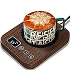 【ずっと温かい】 カップウォーマー コーヒーウォーマー 重力センサー カップヒーター 保温コースター コーヒーカップウォーマー 温度調節 最大85℃ タイマー マグカップ ウォーマー 卓上 デスク コップ 保温器 飲み物 ドリンク プレゼント 木