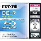 maxell データ用 BD-R 25GB 6倍速対応 インクジェットプリンタ対応ホワイト(ワイド印刷) 10枚 5mmケース入 BR25PWPC.10S