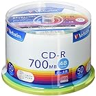 バーベイタムジャパン(Verbatim Japan) 1回記録用 CD-R 700MB 50枚 シルバーディスク 48倍速 SR80FC50V1