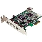 StarTech.com High Speed USB 2.0 4ポート増設PCI Expresカード ロープロファイル対応 外部ポート x3 / 内部ポート x1 PEXUSB4DP