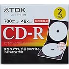 TDK CD-R80PWD2A-H データ用CD-R 2枚組 ホワイト