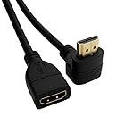 CHENYANG CY Up角度付き90度コネクタHDMI 1.4 with Ethernet & 3dタイプAオスto aメス延長ケーブル0.5 M