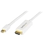 StarTech.com Mini DisplayPort - HDMI変換アダプタケーブル 1m 4K対応 ホワイト ミニディスプレイポート(オス) - HDMI(オス) MDP2HDMM1MW