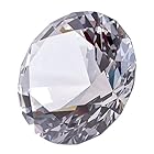 多色透明 水晶 ダイヤモンド 80mm ペーパーウェイト ガラス 部屋の寝室 家の装飾 文鎮 装飾品 誕生日 母の日 結婚記念日 プレゼント 妻 (透明) 【ギフトボックス】