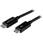 StarTech.com Thunderbolt 3 20Gbps USB-C ケーブル 2m サンダーボルト/ USB/ DisplayPort に対応 TBLT3MM2M