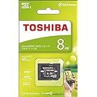 TOSHIBA microSDHCカード 8GB Class10 UHS-I対応 (最大転送速度40MB/s) MSDAR40N08G