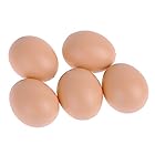 プラスチック製の偽ダミーの卵鶏のレイヤコープケージ人工巣の卵食品サンプルダミーハウスインテリア (10 PCS)