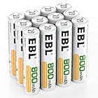 EBL 単4電池 充電式 12個パック 充電池セット 約1200回繰り返し充電可能 ニッケル水素電池 単4充電池 単四電池