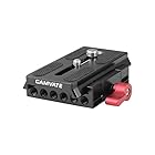 CAMVATE クイックリリースプレート+1/4 3/8 ベースプレート Manfrotto 501/ 504/ 577/701 アクセサリ用 赤いノブ