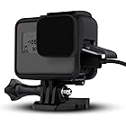 【Taisioner】GoPro HERO 5・GoPro HERO6 GoPro・HERO7 Black用 保護フレーム+シリコンレンズカバー 第二世代 スポーツカメラアクセサリー ブラック・グレー (ブラック（黒）)