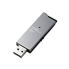 エレコム USBメモリUSB3.0対応 スライド式 高速転送 アルミ素材 128GB ブラック MF-DAU3128GBK