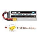 HRB 6000mAh 11.1V 3S 50C リポバッテリー RCヘリコプター、車、マルチロータ、ボート、トラック、タンクに適しています、アキシャルのイエティ(xt60、deans tコネクタ)