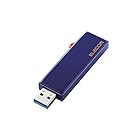 エレコム USBメモリ 64GB USB3.1(Gen1) スライド式 ブルー MF-KCU3A64GBU