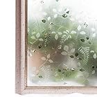 CottonColors 窓ガラスフィルム 目隠しシート 何度も貼直せる 窓用フィルム 紫外線カット 90x200cm のり無し 3Dステンドグラス DIY 葉025