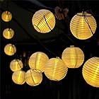 提灯ライト ATPWONZ ちょうちん 提灯 LEDストリングライト 電池式 防水、30個セット 長さ6.35メートル、点滅と常時点灯の2つのモードがありお祭り 夏祭り 屋台に装飾用 屋外 パーティー お祭り飾り 電球色 丸型