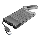 ineo 2.5インチ USB 3.0タイプA / 3.1タイプC ツールレス 外付け ハードドライブカバー 2.5インチ 9.5mm & 7mm SATA HDD SSD用 [2573シリーズ] グレー T2573G