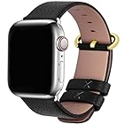 Apple Watch対応 バンド ベルト アップルウォッチバンド apple watch 9 8 7 6 5 4 3 2 1 SE SE2 Ultra Ultra2 バンド 本革レザー 交換バンド 42mm/44mm/45mm/49mm ブラッ