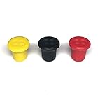 stokyo Spincap (Portable Record Player Spindle Cap) スピンキャップ 3個入り Black Yellow Red ストウキョウ