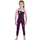 ウェットスーツ 子ども用 2.5mm フルスーツ 長袖 マリンスポーツ ダイビングスーツ 女の子 XLサイズ ピンク