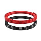 18 AWG電線[3 m黒と3 m赤] 18ゲージのシリコーンワイヤーフックアップワイヤー錫メッキ銅線のケーブル