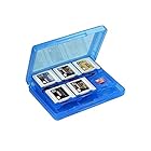OSTENT ケース 28-in-1 ゲーム メモリーカード ケース カバー ホルダー カートリッジ ストレージ Nintendo 3DS 用 (Blue)