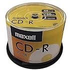 maxell データ用CD-R 700MB 48倍速対応 IJP対応ホワイト 50枚 スピンドルケース CDR700SIPW.50SP