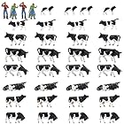 情景コレクション 牛模型 ウシ模型 人間 人形 人物 1:87 36本入り 養殖場 牧場 牛場の建築用ウシ形モデル 庭 マイクロ風景 装飾 レイアウト・ジオラマ・教育・DIY