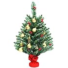 Costway クリスマスツリー 60cm ミニ mini LEDライト装飾品付き Christmas tree クリスマス飾り