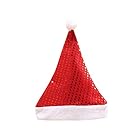 Eno（エノ）　クリスマス帽子　パーティー　装飾品　可愛い　きらきら　雰囲気を作れる　季節用品 (レッド)