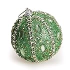 綺麗 ダイヤモンド クリスマス オーナメント ボール 6個セット 直径 8cm 北欧 インテリア ツリー 飾り 100%手作り クリスマス ツリー 装飾 スリング付き (グリーン)