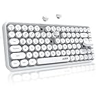 FELiCON ブルートゥースキーボード 308i ワイヤレスキーボード コンパクトキーボード 軽量 Bluetoothキーボード タイプライター (ホワイト)