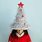 クリスマス帽子 クリスマスツリータイプ クリスマスパーテイー用品 演劇　 (シルバー)
