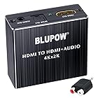 BLUPOW 4K30Hz HDMI音声分離器 (光デジタル・3.5mmステレオ音声出力)デジタルオーディオ・サウンド分離 音声分配器 2160P・HDCP1.4・3D対応 PS4Slim・Fire TV・STBなど対応 VA83