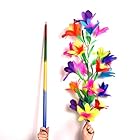 【手品 マジック】四つ色のある虹色の棒が大きい花束に変わる ステッキが花になる 21輪 魔法の棒が花束に変身 舞台用マジック道具 手品道具
