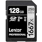 Lexar レキサープロフェッショナル1667×128GB SDXC UHS-II / U3カード（LSD128CBNA1667）