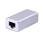 SinLoon RJ45 LANカプラーアダプターサージ雷雷プロテクターギガビット1000 MbsイーサネットエクステンダコネクタCat7 Cat6 Cat5eメスからメス(銀)