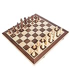KOKOSUN チェスセット 国際チェス 木製 マグネット式 折りたたみチェスボード 収納便利 (L)