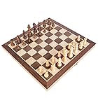 KOKOSUN チェスセット 国際チェス 木製 マグネット式 折りたたみチェスボード 収納便利 (S)