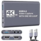 4K@60Hz HDMI キャプチャーボード USB3.0 60FPS ゲームキャプチャー ビデオ フルHD ビデオキャプチャー 内蔵 ゲーム実況生配信、会議、ライブビデオ配信、画面共有、録画に適用 Nintendo Switch、Xbox On