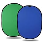 Konseen グリーンバック Zoom クロマキー背景 100cmx150cm ブルー/グリーン 一枚両色 折り畳み式 背景パネル