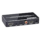 BLUPOW【電源不要】4K60Hz HDMI音声分離器「同軸・光デジタル・3.5mmアナログ音声出力」 hdmiサウンド分離器 オーディオ分離器 音声分配器 PS4Slim・xbox・Nintendo switch・PC・Fire TV・STB