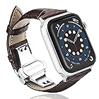 [Sea Sha] コンパチブル apple watch バンド44mm 本革/ビジネス用 アップルウォッチ ベルト42mm レザー プッシュ式 Ｄバックル 手作りApple Watch Nike, Apple Watch Series 3/2/