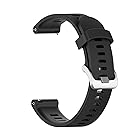 GARMIN ForeAthlete 245 245 Music用 バンド 交換バンド ベルト シリコン リストバンド アクセサリー (ブラック)