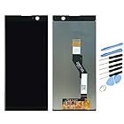 YQZ Xperia XA2 Plus H3413 H4413 H4493 修理交換用フロントパネル LCD タッチパネル 液晶パネル（フロントガラスデジタイザ）修理工具セット付き （ブラック）