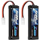 ゼエエ Zeee 7.2V 3600mAh NiMH TAMIYAプラグ付き 2パック ニッケル水素大容量バッテリー ラジコン製品バッテリー RCカー用 RCボート用 レーシングカー用など